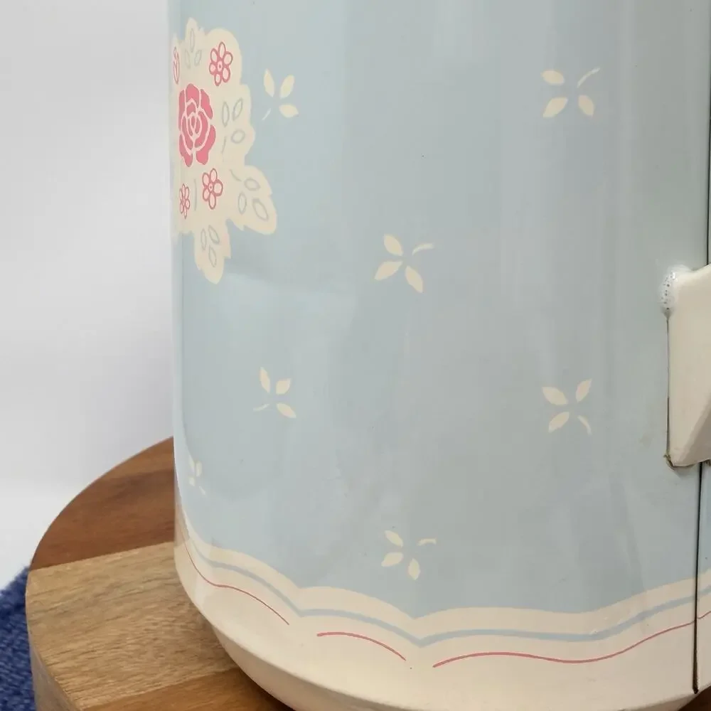 Thermos Insulated Floral Coffee Carafe Light Blue Cream Pink Twist Lid